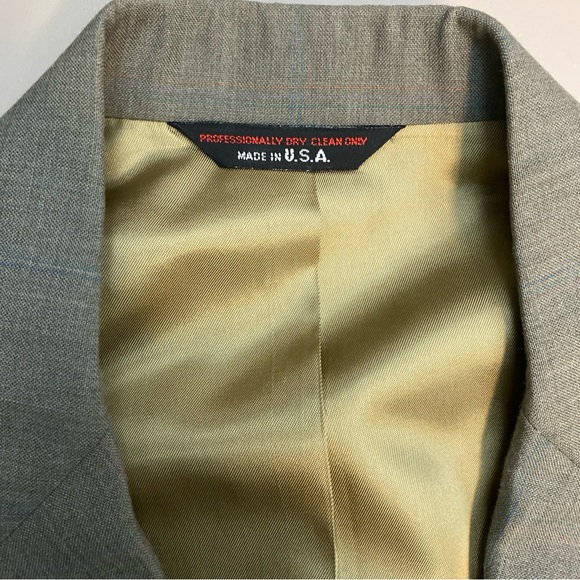 2 Pc Vintage Mens Hubbard Co Suit-chest 42S , pants 34x27 Tailored Laynes KY USA - Picture 8 of 15